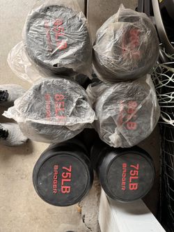 Rubber Coated Dumbbell Set 75 85 95