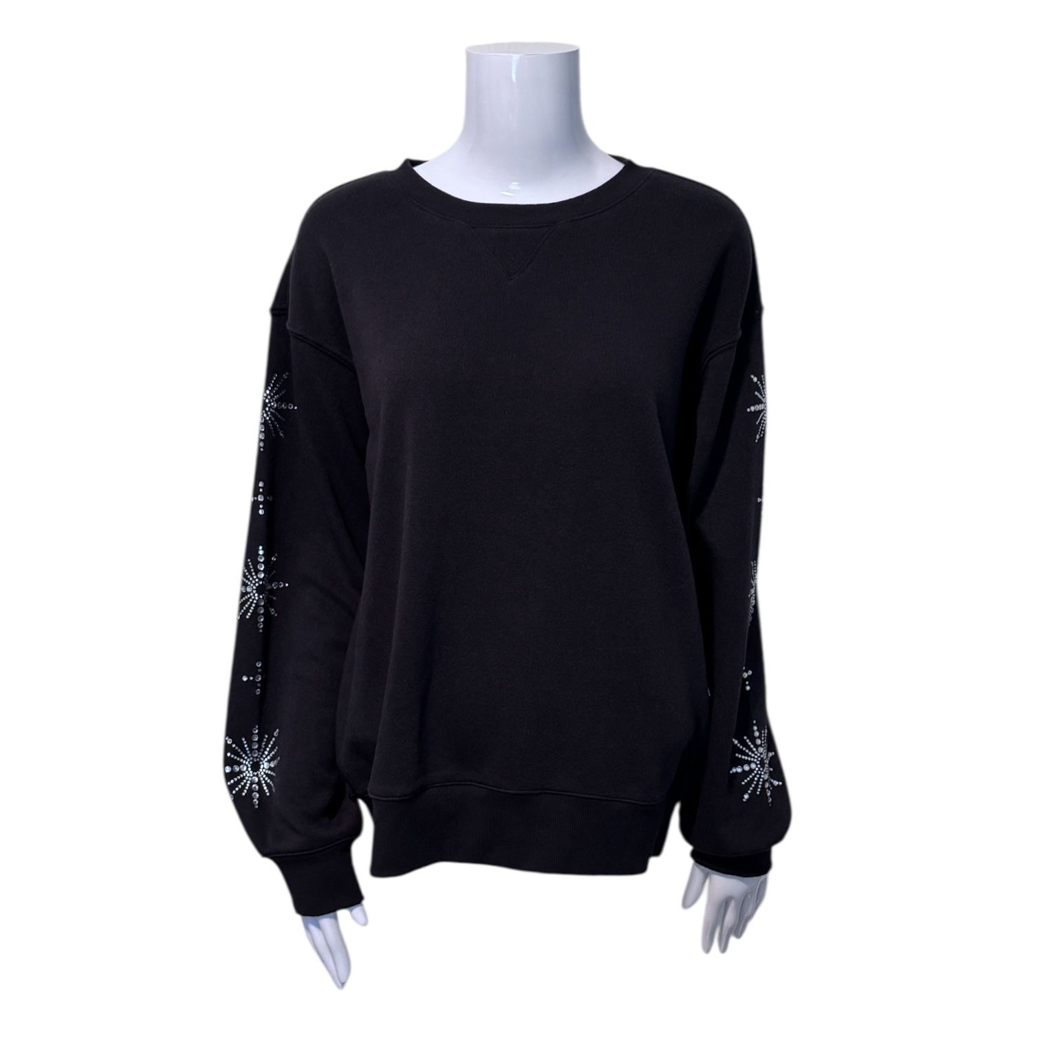 NEW Wildfox Rhinestone Burst Sleeve Sweatshirt Size Medium