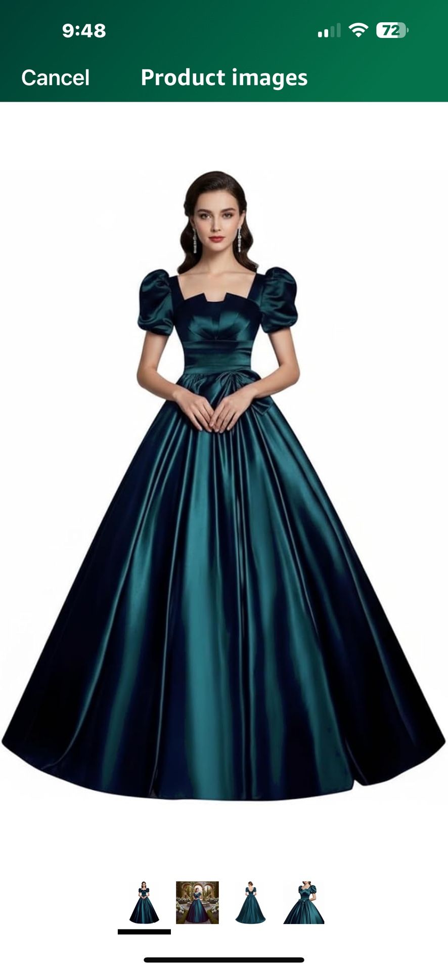 Vintage Marie Antoinette Style Wedding Dress Satin Princess Dress