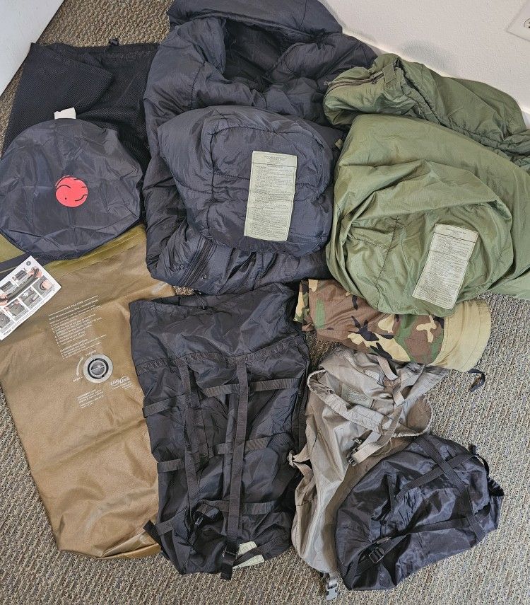 MSS Woodland Modular Sleep System Military Never Issued W/ Mesh & Seal Line Bag