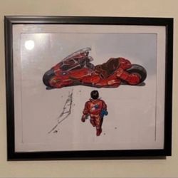 Akira movie cover art pieceAkira movie cover art piece on black frame