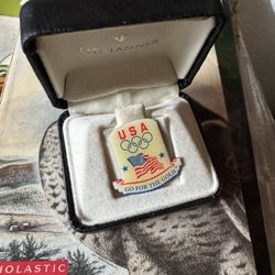 USA Go for the Gold Pin 