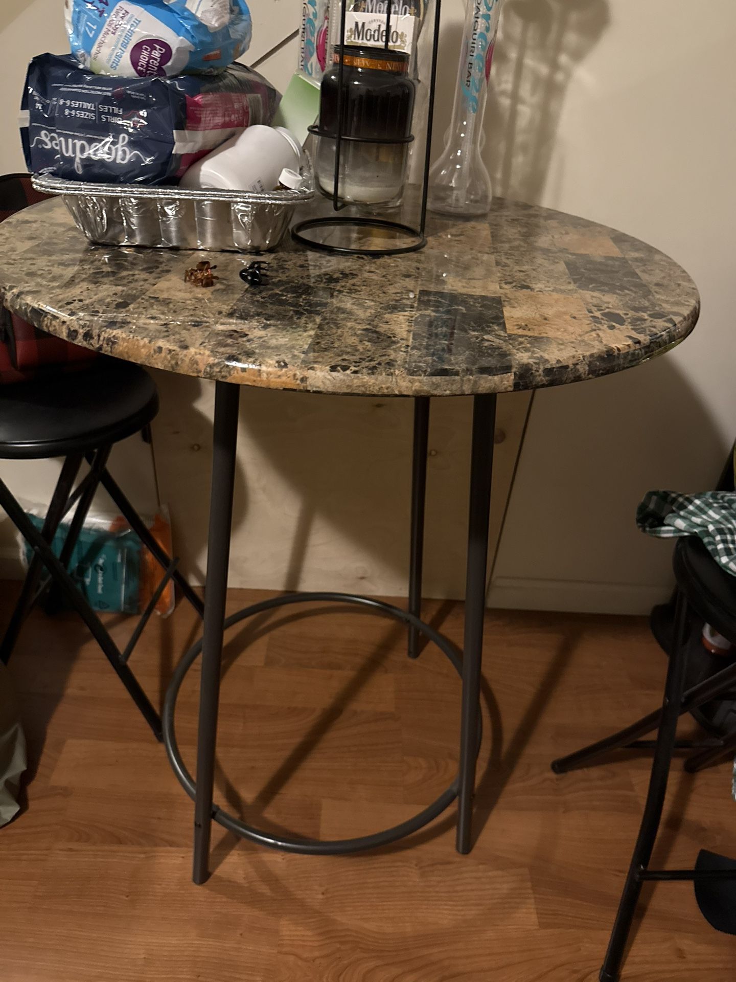 Bistro Table With 2 Bar Stools