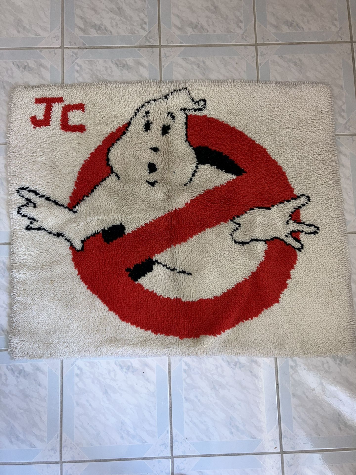 Large Latch hook Ghostbusters Rug