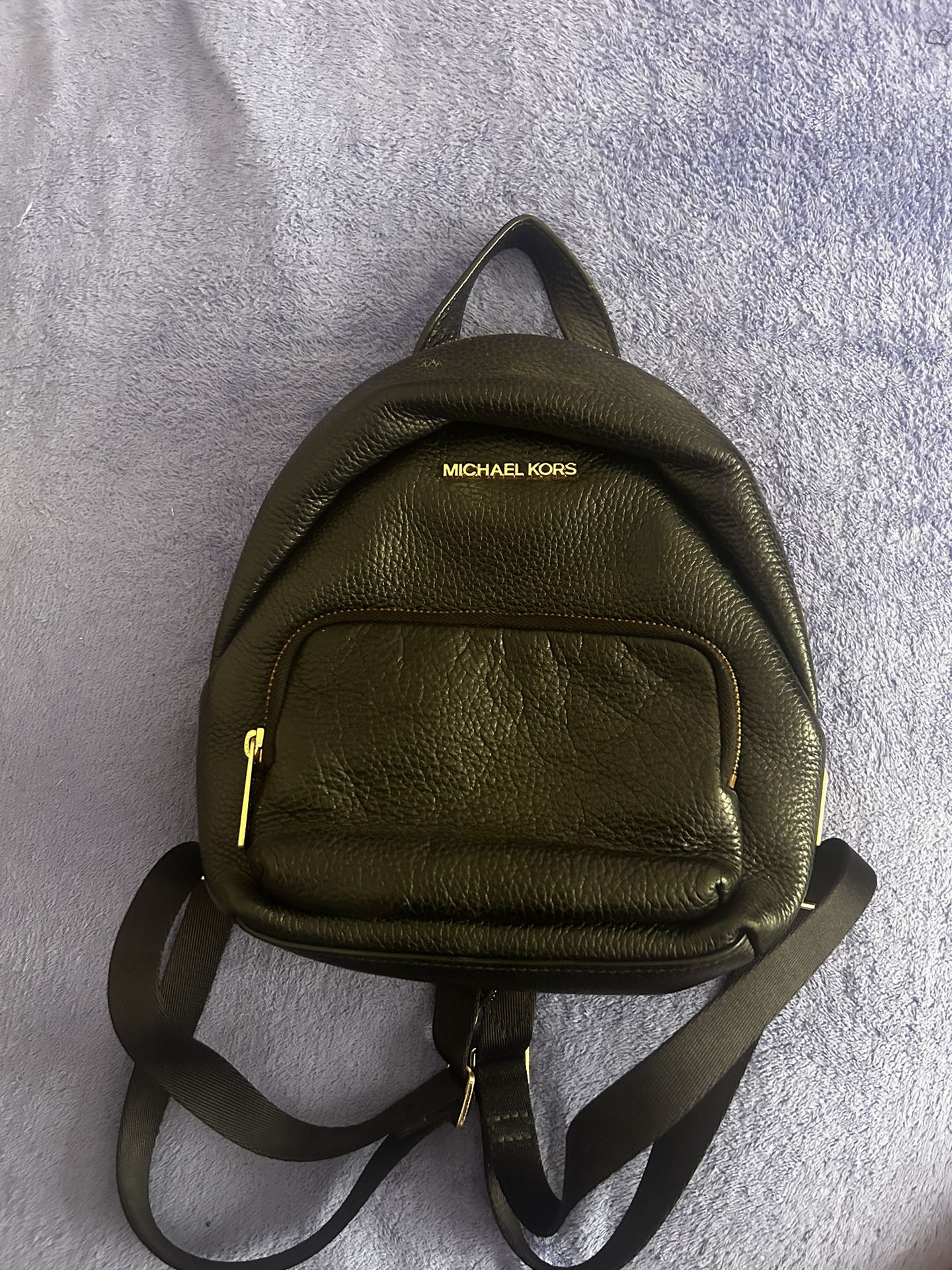 Michael Kors Black Leather Mini Backpack 