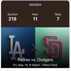 4 Seats - Padres Vs Dodgers