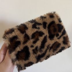 Fluffy Cheetah Print Wallet
