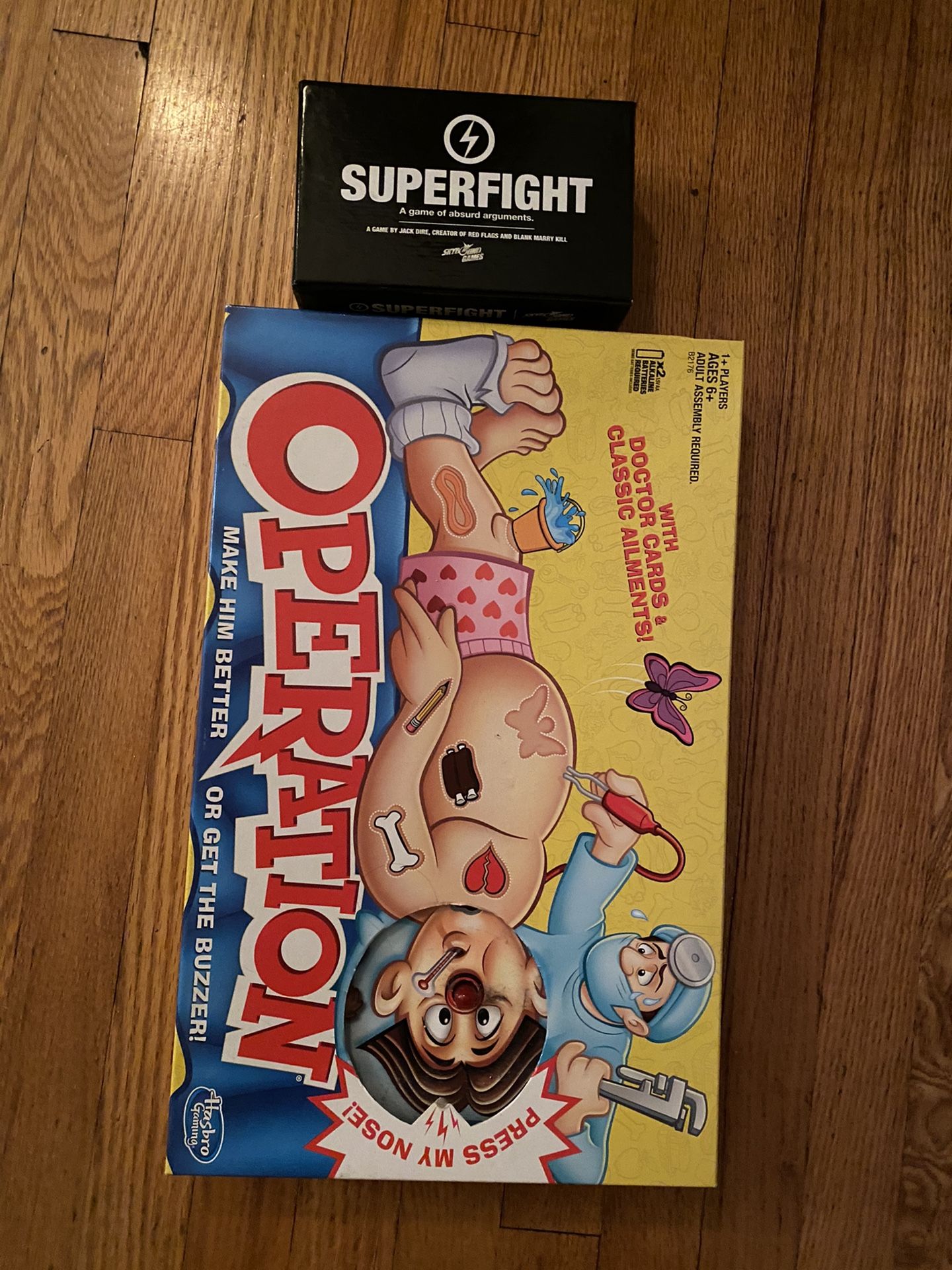 Operation game and superfight card games