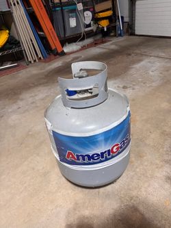 Empty propane gas tank