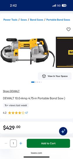 DEWALT Corded Portable Band Saw)
