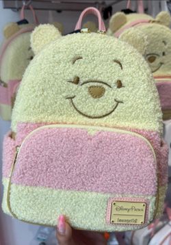 2025 Disney Parks Loungefly Winnie the Pooh Pastel Mini Backpack Mother's Day 