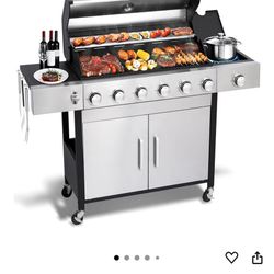 NEW 6 Burner Propane Grill /w Side burner
