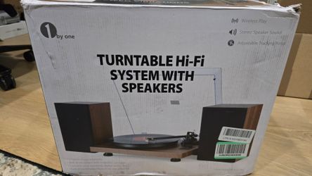 1 by One Turntable HiFi system with speakers