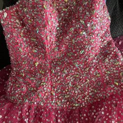 Pink Dress With Rhinestone  USA 4 Uk6