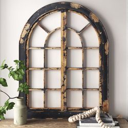Wood Window Country Wall Accent