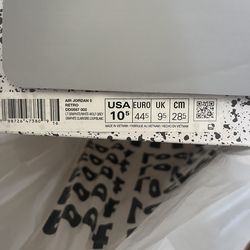 Jordan 5 retro wolf grey size 10.5