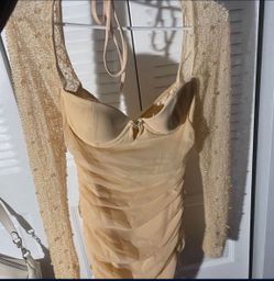 Oh Polly Embellished Pearl Dress 