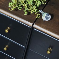 Set of black nightstands
