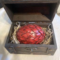 Dragon Egg In Treasure Chest Handmade 