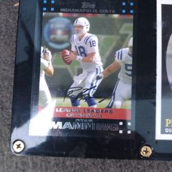 3 Card Set Of Peyton Manning W/ Autograph 