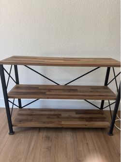 Entry Table wood and wrought iron