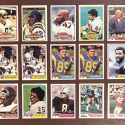 1980-82 Topps Football HOF 15-Card Lot