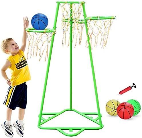 Kids Basketball Hoop Portable Basketball Stand with 4 Hoops at Varying Heights and 3 Balls Toy Set for Age 3 Years and Up for Toddlers Indoor and Outd,All Products : American Fashion Style Bags On Sale
