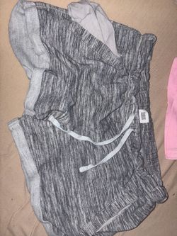Gray Heathered Drawstring Shorts