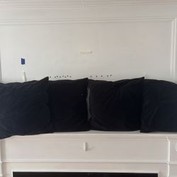 5 Black Throw Pillows 