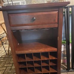 Mahogany Wine Cabinet/Entry Table/Shelf