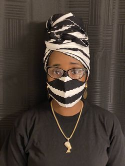 Head Wrap with matching mask set