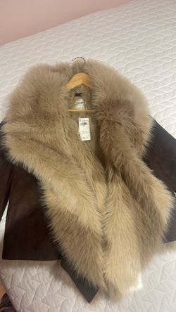 Abercrombie Women Fur & Suede Coat with Tags size small