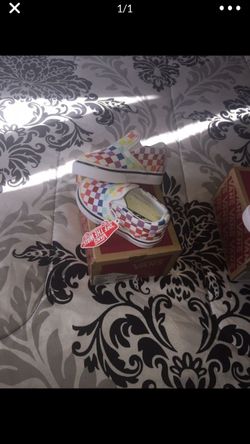 BRAND NEW RAINBOW VANS TODDLER SIZE 4C