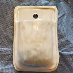 Ceramic Wall Flower Decor Pouch, Like New