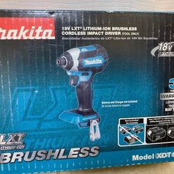 Makita 18-Volt LXT Lithium-Ion Brushless 1/4 in. Cordless Impact Drive 