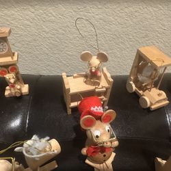 Handmade Beautiful Wooden Christmas ornaments vintage