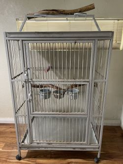 Wrought Iron Parrot Cage & Perch