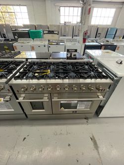 FORNO 48” Freestanding Double Oven Gas Range with 8 Burners / 2 Years Warranty