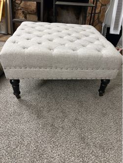Gray ottoman