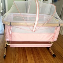 Baby Bassinet, AND 0-3m Clothing (3 in 1 Bedside Crib for Newborn)