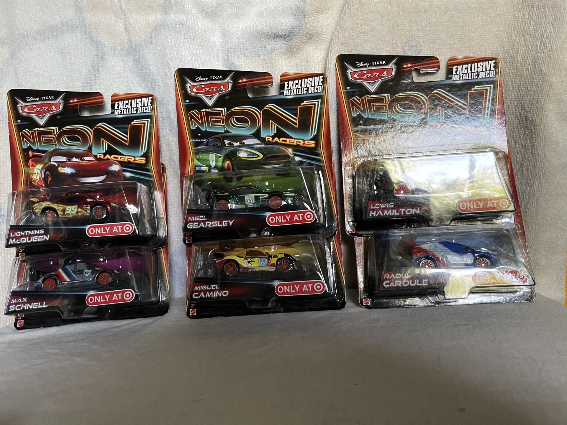 Disney Pixar Cars 2013 Neon Racers Die Cast Legends NIB NIP COMPLETE SET