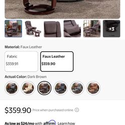 Homcom Recliner Chair with Ottoman new never use