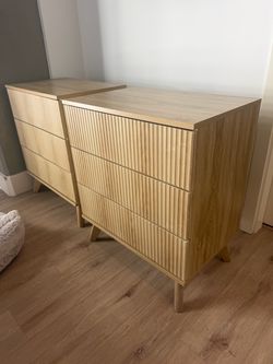 3 drawer nightstand dresser x 2