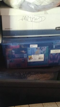 Videos for sale for a dollar need to be gone by today two boxes of videos