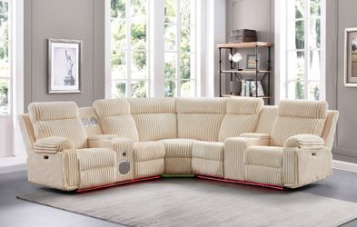 Fresno Sectional With Led & Bluetooth 