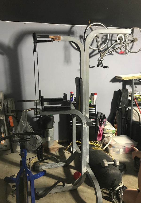 Everlast punching bag stand with pull up and dip station for Sale in Perris, CA - OfferUp