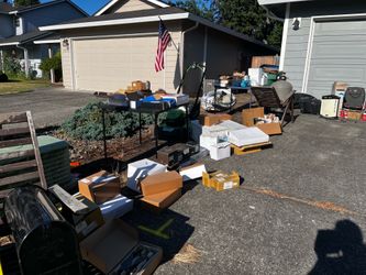 Lots of stuff for sale sat and Sunday 9:00 am to 3:30 pm