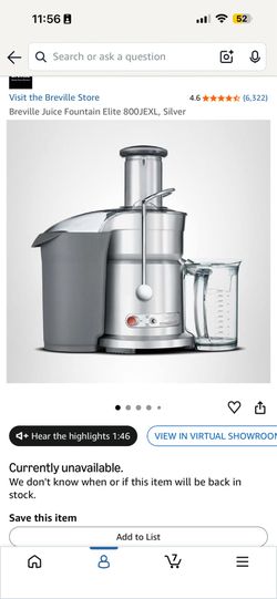 Barely used Breville juicer