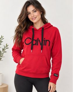 Calvin Klein Performance Red Logo Hoodie