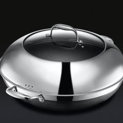 Hexclad Hybrid Wok with Lid, 14